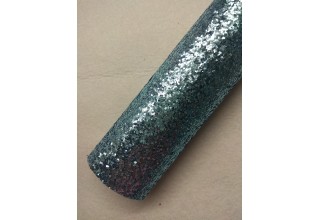 Экокожа (глиттер крупный)  34*34 см цв. светло-голубой, цена за лист